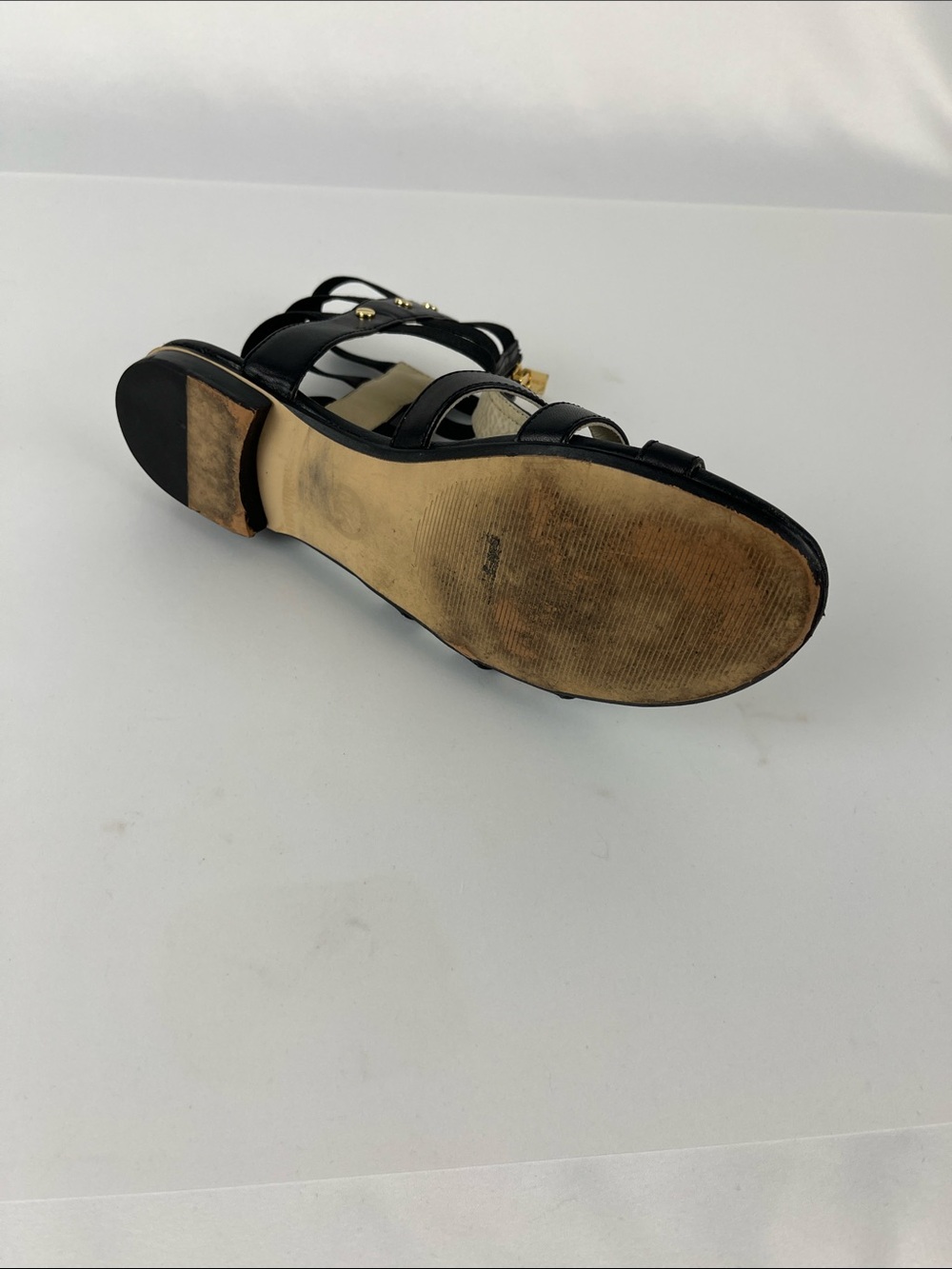 MICHAEL Michael Kors "Codie" Vachetta Leather Gladiator Sandals Size 7.5 - Picture 9 of 14